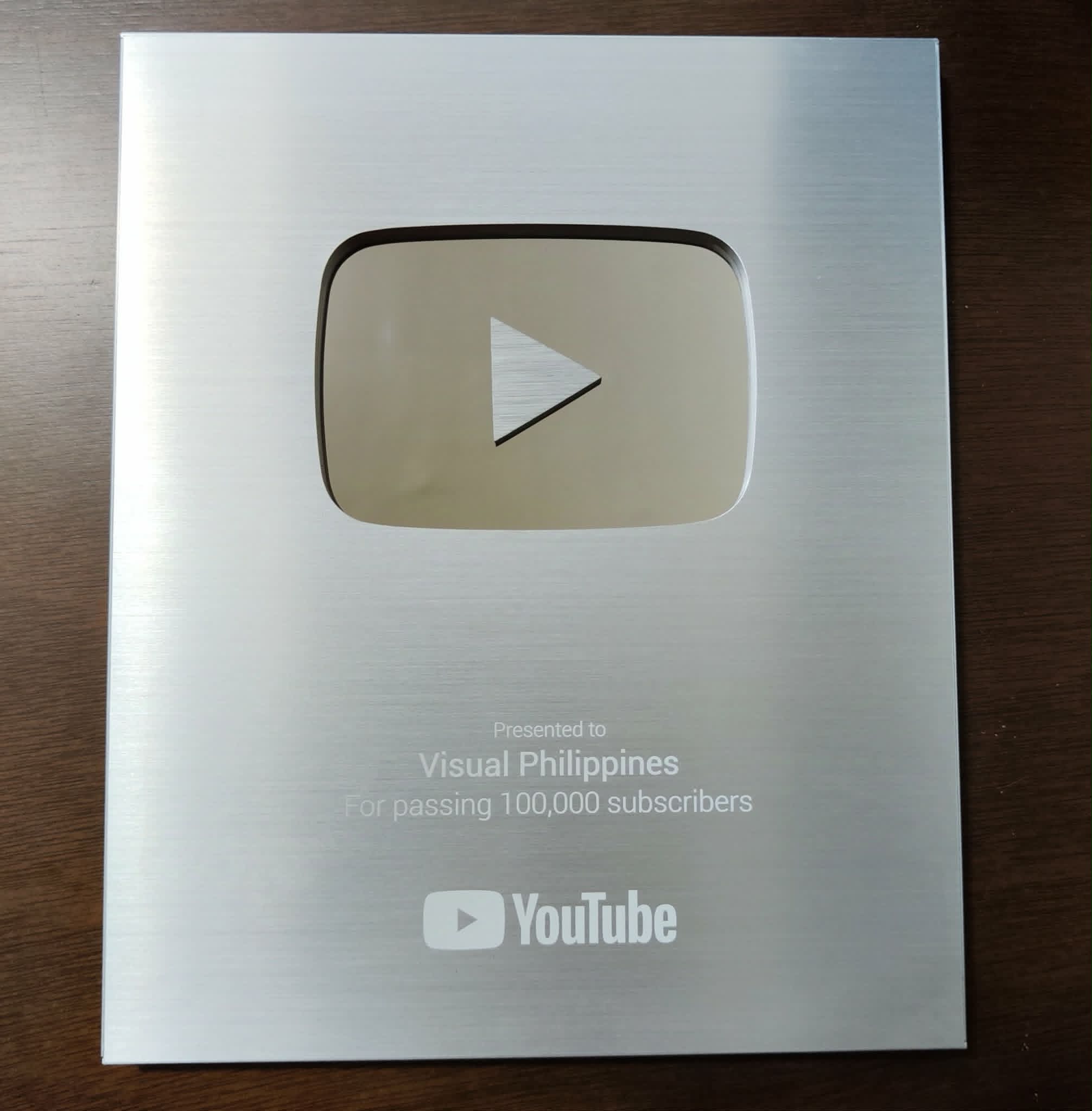 YouTube Silver Play Button - Visual Philippines